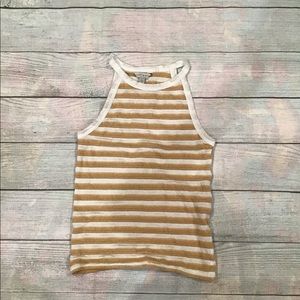 Lucky Brand High Neck Stripe Tank Top XS